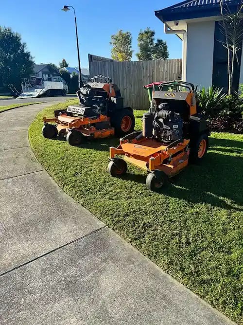 AOK Mowing ride-on mowing equipment used in Augustine Heights